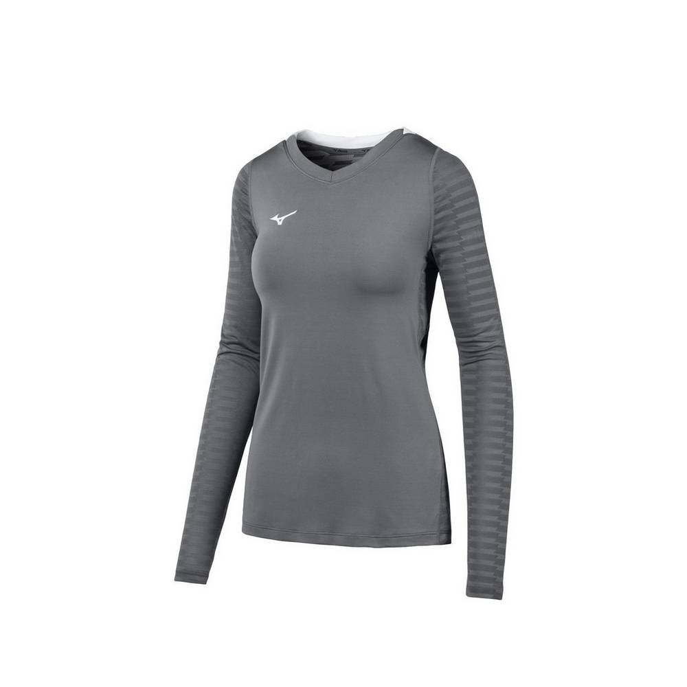 Mizuno Women's United Long Sleeve Jersey Grey (440724-ZXO)